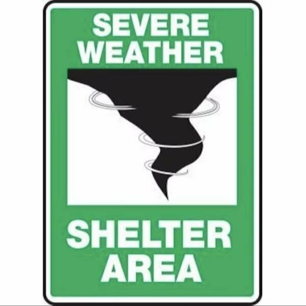 Accuform SEVERE WEATHER SAFETY SIGN SEVERE FRMFEX524XV FRMFEX524XV